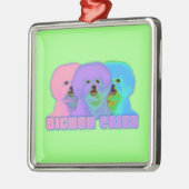 OPkunst - Bichon Frise - Cody Silbernes Ornament (Links)