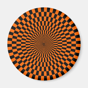 OPkunst - Orange und Schwarzes Magnet