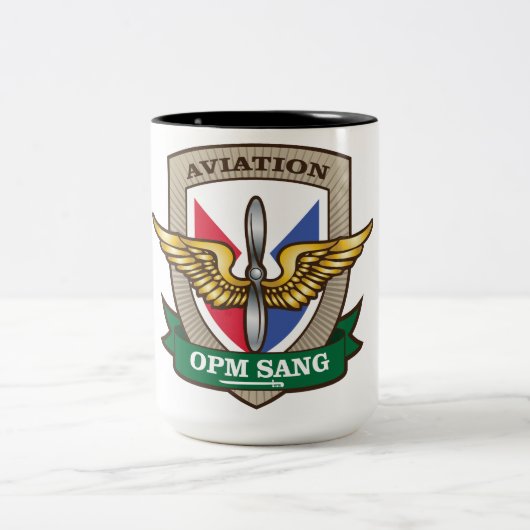 OPM SANG Luftfahrt-Abteilungs-Kaffee-Tasse Zweifarbige Tasse (Mittel)