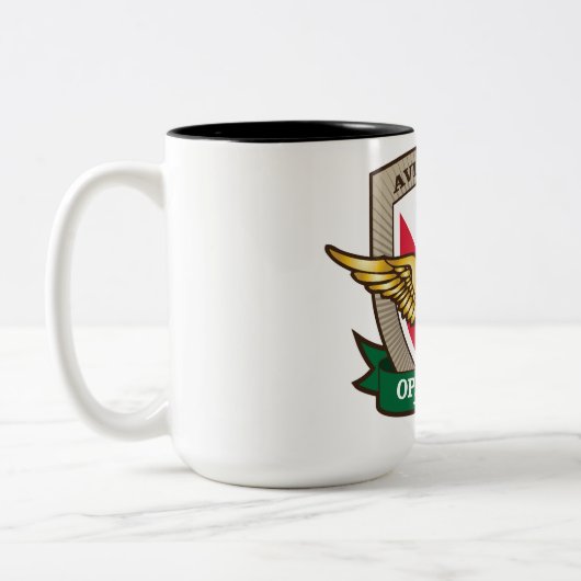 OPM SANG Luftfahrt-Abteilungs-Kaffee-Tasse Zweifarbige Tasse (Links)