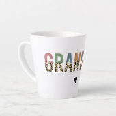 Opma multicolor cheetah leopard typography Gift Milchtasse (Linke Ecke)