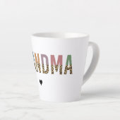 Opma multicolor cheetah leopard typography Gift Milchtasse (Rechte Ecke)