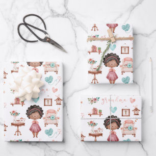 Opma Wrapping Paper Flat Sheet Set 3 Geschenkpapier Set