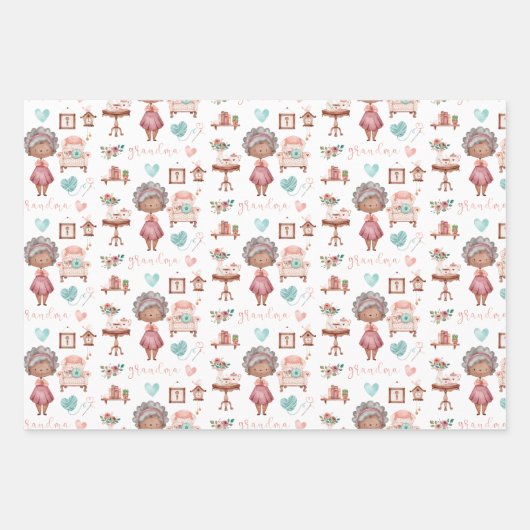 Opma Wrapping Paper Flat Sheet Set 3 Geschenkpapier Set (Vorderseite)