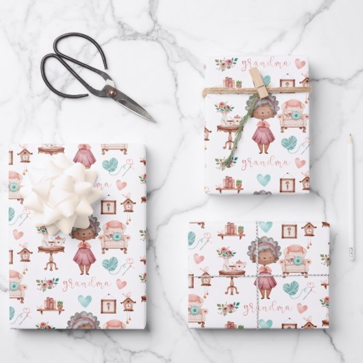 Opma Wrapping Paper Flat Sheet Set 3 Geschenkpapier Set (Vorderseite)