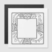 Opon Ifa Yoruba Weissagungs-Behälter Magnetkarte (Vorne/Hinten)