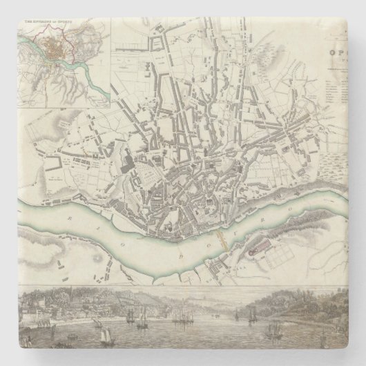 Oporto Porto Steinuntersetzer (Vorderseite)