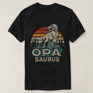 Oposaurus Dinosaurier Grandpa Saurus Vatertag  T-Shirt