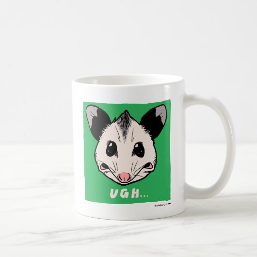 Opossum "AHHH" and "UGH..." Kaffeetasse (Rechts)