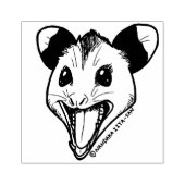 Opossum "AHHH" Gummistempel (Prägung)