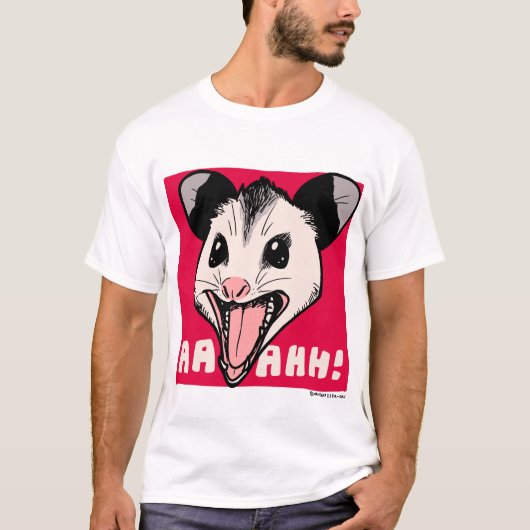 Opossum "AHHH" T-Shirt (Vorderseite)