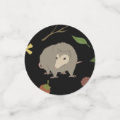Opossum auf einem Berry-Feld in Schwarz Konfetti (Klein Vorderseite)