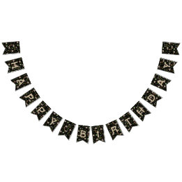 Opossum auf einem Berry-Feld in Schwarz Wimpelkette