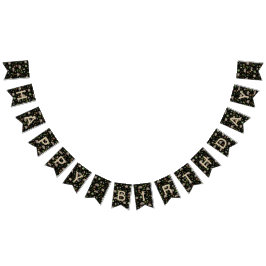 Opossum auf einem Berry-Feld in Schwarz Wimpelkette