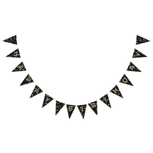 Opossum auf einem Berry-Feld in Schwarz Wimpelkette (Alle)