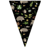 Opossum auf einem Berry-Feld in Schwarz Wimpelkette (Erste Fahne)