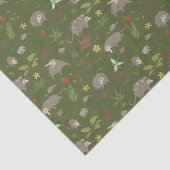 Opossum auf einem Berry Field in Green Seidenpapier (Ausschnitt)