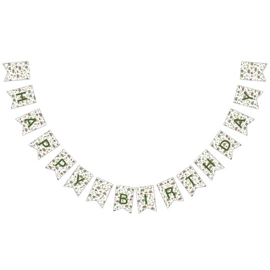 Opossum auf einem weißen Feld in Berry Wimpelkette (Alle)