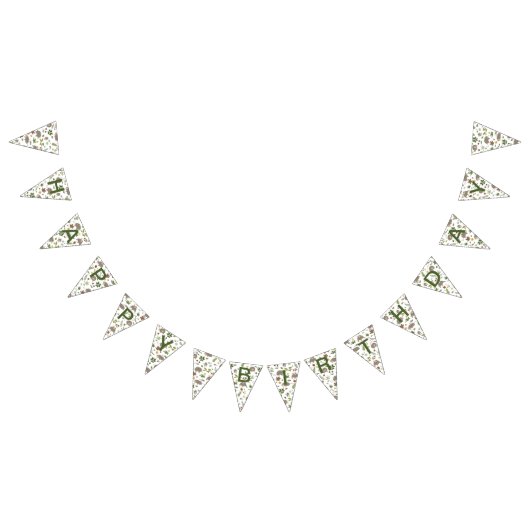 Opossum auf einem weißen Feld in Berry Wimpelkette (Alle)