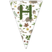 Opossum auf einem weißen Feld in Berry Wimpelkette (Zweite Fahne)