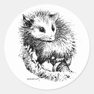 Opossum-Aufkleber Runder Aufkleber