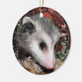 Opossum-Baby Keramik Ornament (Links)