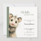 Opossum Baby Shower Invitation Save The Date (Vorderseite)