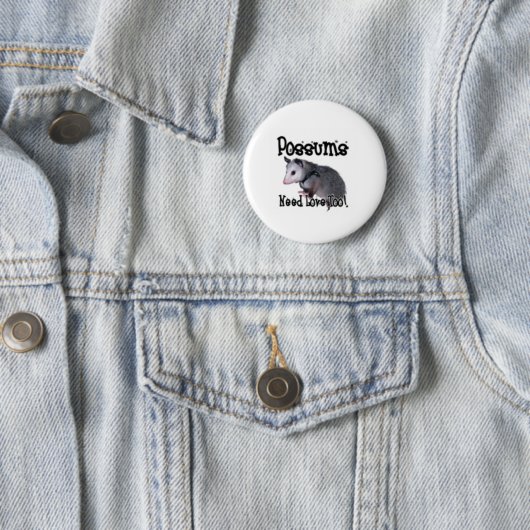 "Opossum-Bedarfs-Liebe auch!" buttton Button (Beispiel)