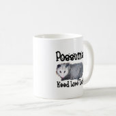 Opossum-Bedarfs-Liebe auch Kaffeetasse (VorderseiteRechts)