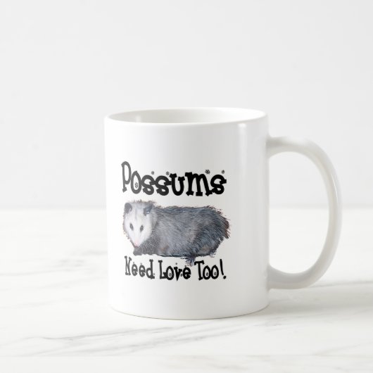 Opossum-Bedarfs-Liebe auch Kaffeetasse (Rechts)