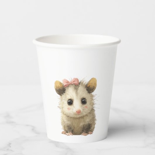 Opossum Birthday • Animal Party Cup Pappbecher (Vorderseite)