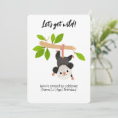 Opossum Birthday Invitation Einladung (Stehend Vorderseite)