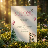 Opossum Birthday Invitation • Oh One 1st Birthday Save The Date