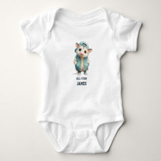 Opossum Birthday Romper • Woodland Animal Outfit Baby Strampler