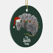 Opossum Christmas Baby Possum in Lights ummantelt Keramik Ornament (Rechts)