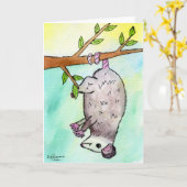 Opossum Danglin Karte (Gelbe Blume)