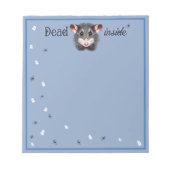 Opossum Dead Inside Ghosts und Skulls Notebook Notizblock (Vorderseite)