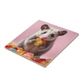 Opossum Eating Gummy Sweeties Fliese (Seite)