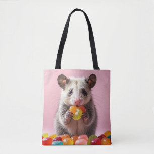 Opossum Eating Gummy Sweeties Tasche