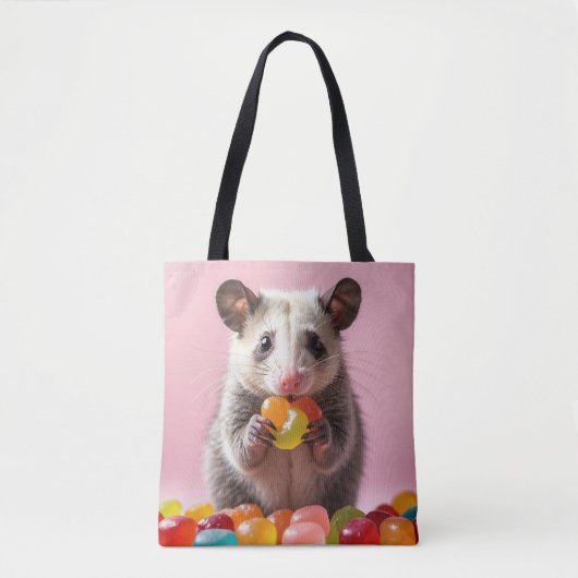 Opossum Eating Gummy Sweeties Tasche (Vorderseite)