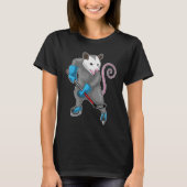 Opossum Eishockey Eishockeystick T-Shirt (Vorderseite)