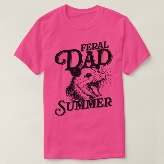 Opossum Feral Vater Summer T-Shirt (Design vorne)