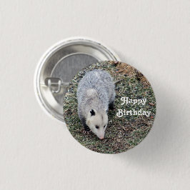Opossum Foto Geburtstag Button