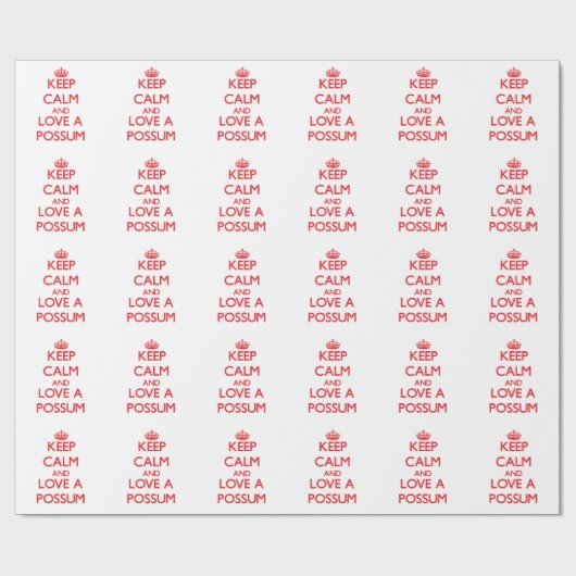 Opossum Geschenkpapier (Flach)