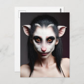 Opossum Girl Postkarte (Vorne/Hinten)