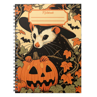 Opossum Halloween Spiral Notizbuch Notizblock