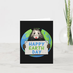 Opossum Happy Earth Day Lovers Funny Possum Karte