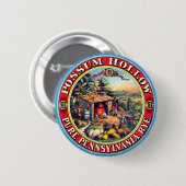 Opossum-Höhle - Knopf Button (Vorne & Hinten)