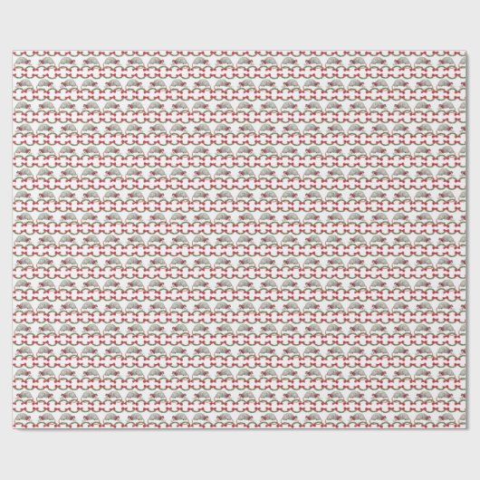 Opossum Holiday Wrapping Paper Geschenkpapier (Flach)