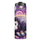 Opossum im Lila Traum Thermosbecher (Vorderseite)